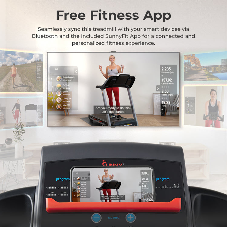 Smart Motorized Treadmill with Manual Incline