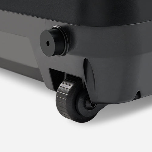Transporatation Wheels | Built-in transportation wheels for easy portability. Simply tilt and roll out for use or away for storage, no need to lift.