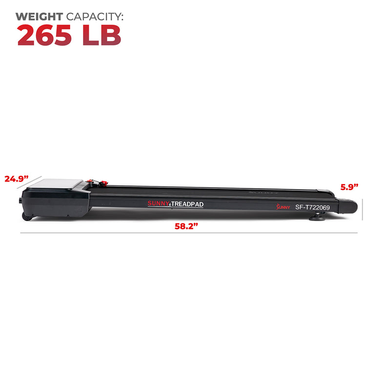 Pacer Auto Incline Under Desk Smart TreadPad® Walking Treadmill