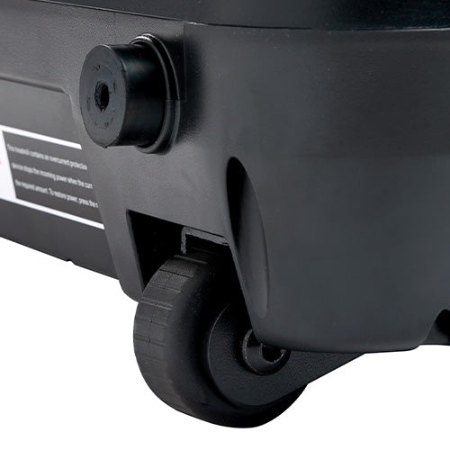 TRANSPORTATION WHEELS | Built-in transportation wheels for easy portability. Simply tilt and roll out for use or away for storage, no need to lift.