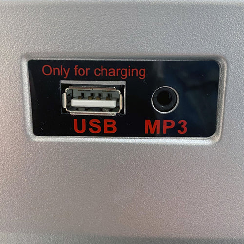 MEDIA PORT | Plug your phone/mobile device into the USB or Headphone jack to charge your device while you listen to music. 