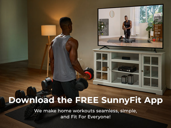 Join the FREE SunnyFit App | We make home workouts seamless, simple and Fit For Everyone!