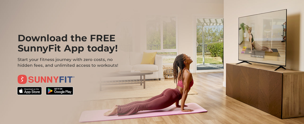 Join the FREE SunnyFit App | We make home workouts seamless, simple and fit for everyone!