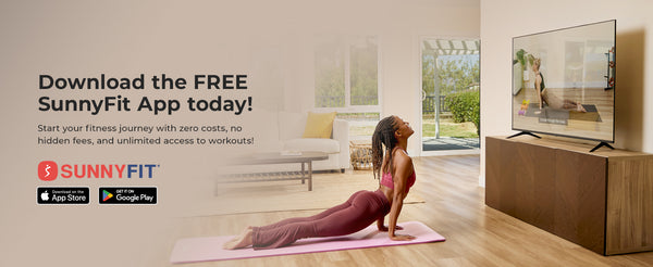 Join the FREE SunnyFit App | We make home workouts seamless, simple and fit for everyone!