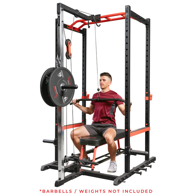 Lat Pulldown Pulley System Attachment for Power Racks | Sunny Strength®