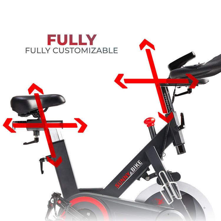 Premium Smart Magnetic Belt Drive Indoor Cycling Exercise Bike with 44LB Flywheel