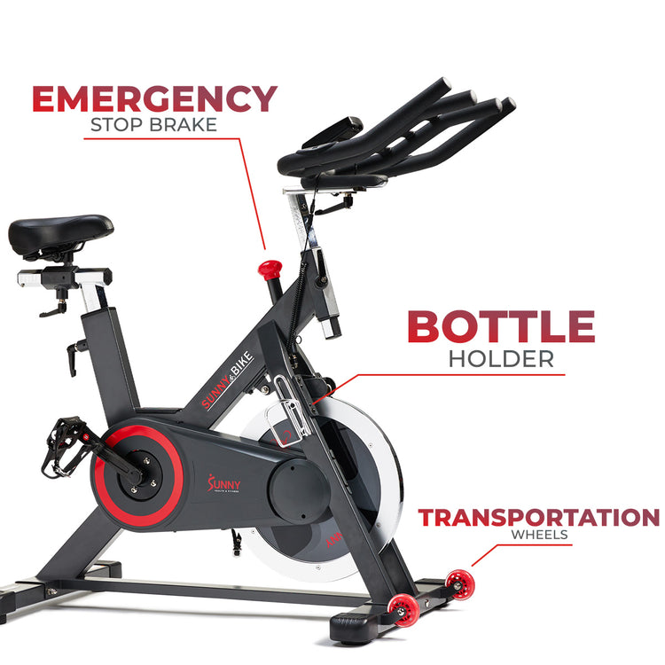 Premium Smart Magnetic Belt Drive Indoor Cycling Exercise Bike with 44LB Flywheel