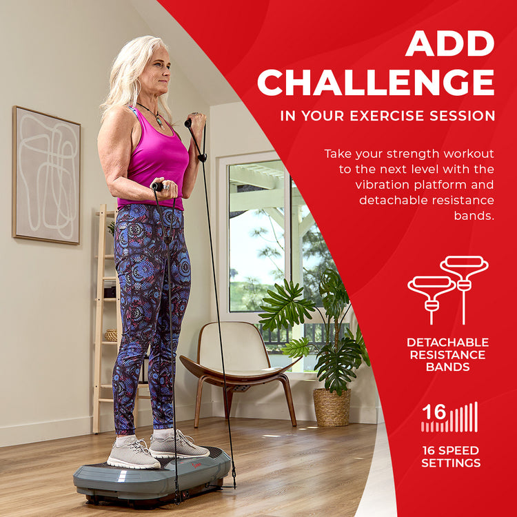 Fitboard 3D Vibration Platform with Resistance Band