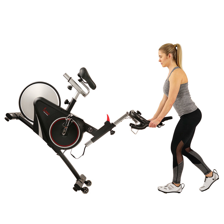 Magnetic Rear Belt Drive Stationary Bike with Cadence Sensor, High Weight Indoor Cycling