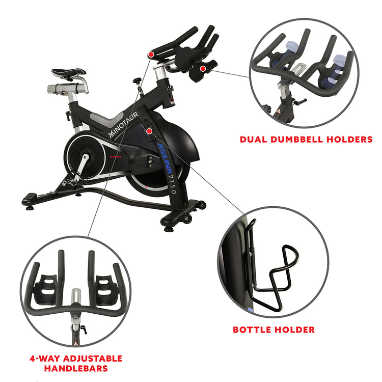 Asuna Minotaur Stationary Exercise Bike Magnetic High Weight Belt Drive