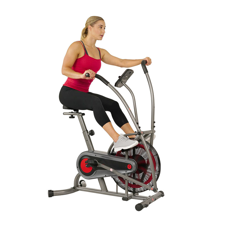 Motion Air Bike, Fan Exercise Bike with Unlimited Air Resistance and Device Holder