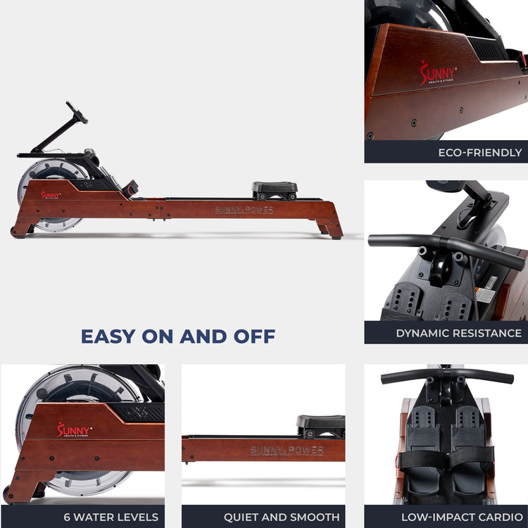 Vertical Hydro Wooden Water Rowing Machine