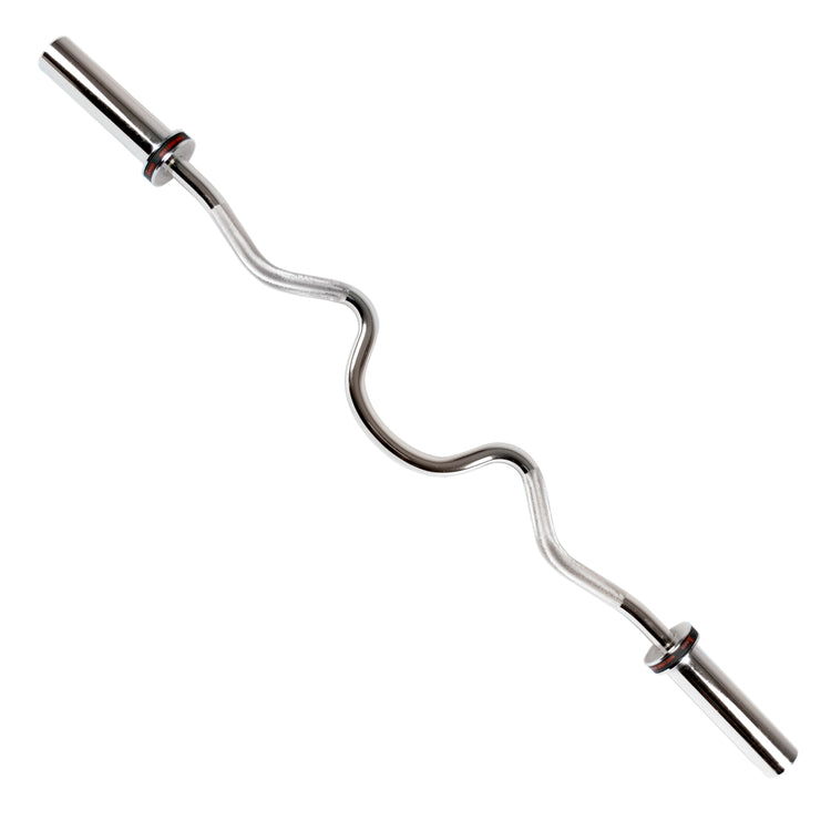 48" Olympic Super Curl Bar w/ Ring Collars