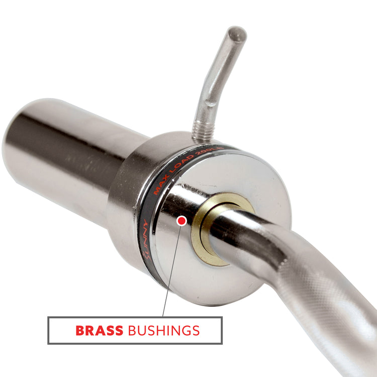 48" Olympic Super Curl Bar w/ Ring Collars