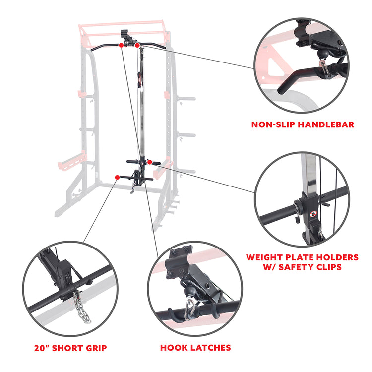 Lat Pulldown Pulley System Attachment for Power Racks | Sunny Strength®