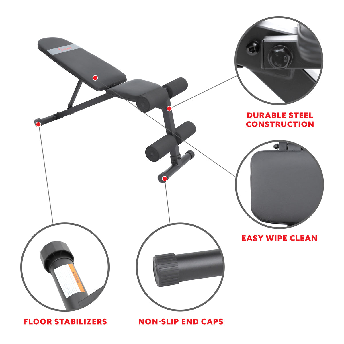 Incline / Decline Weight Bench for Adjustable Workout