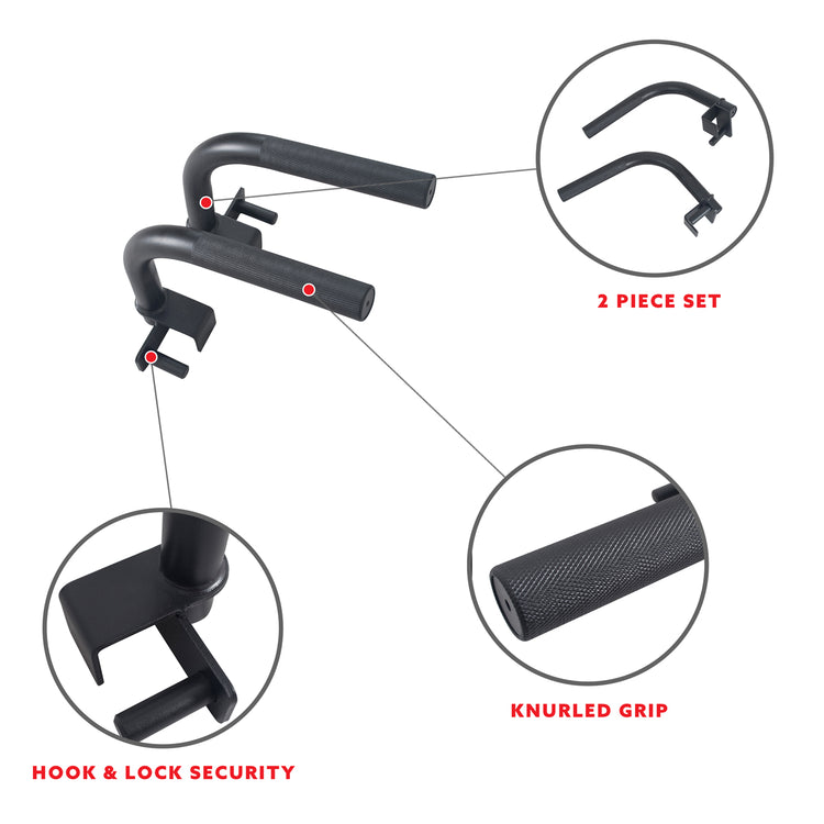 Sunny Strength® Dip Bar Attachment for Squat Racks and Power Cages