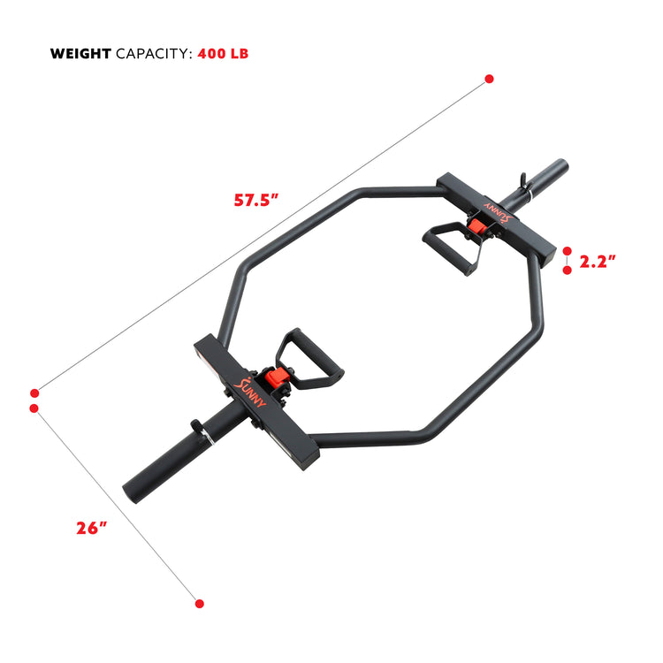 Strength Training Olympic Hex Bar With Swivel Handle | Sunny Strength®