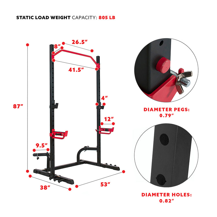 Power Zone Advanced Multifunction Squat Power Rack