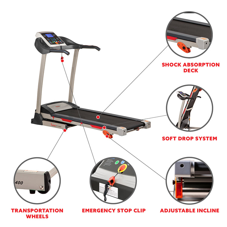 Manual Incline Treadmill w/ LCD Display